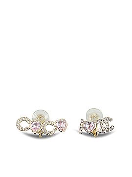 Chanel Gold Plated Rhinestone I Love Coco Clip On Earrings (view 1)