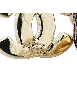 Chanel Gold Plated Rhinestone I Love Coco Clip On Earrings (view 2)