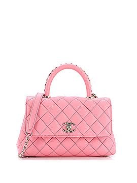 Chanel Coco Top Handle Bag Quilted Caviar with Chain Detail Handle Mini (view 1)