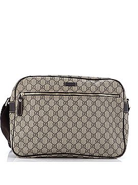 Gucci Front Zip Camera Bag GG Coated Canvas Large (view 1)