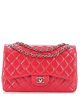 Chanel Classic Double Flap Bag Quilted Patent Jumbo (view 1)