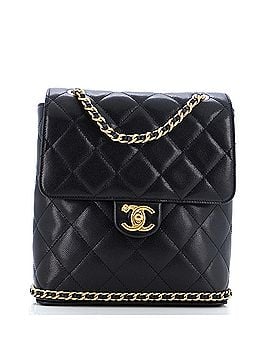 Chanel CC Chain Flap Backpack Quilted Caviar (view 1)