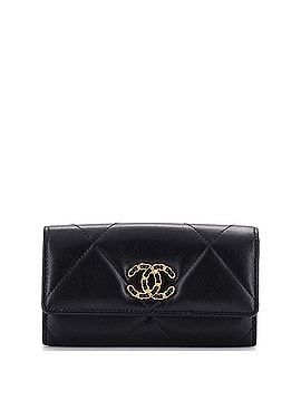 Chanel 19 Flap Wallet Quilted Lambskin Long (view 1)