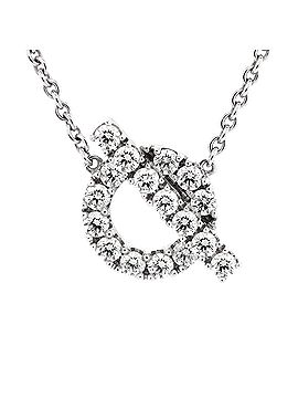 Hermès Finesse Pendant Necklace 18K White Gold and Diamonds (view 1)