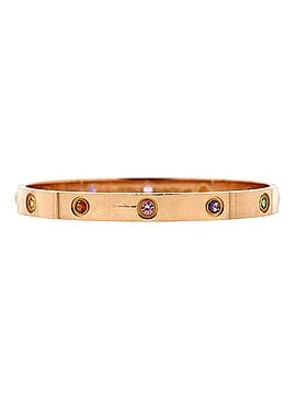 Cartier Love 10 Stone Bracelet 18K Rose Gold with Garnet, Amethyst and Sapphire (view 1)