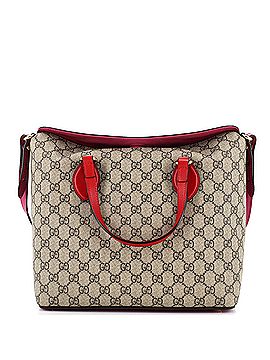 Gucci Signature Fold Over Tote GG Coated Canvas Medium (view 1)