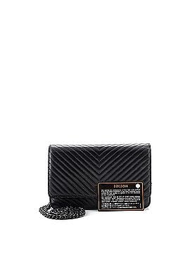 Chanel So Black Wallet on Chain Chevron Lambskin (view 2)