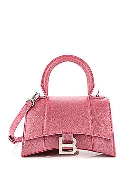 Balenciaga Hourglass Top Handle Bag Glitter Leather XS (view 1)