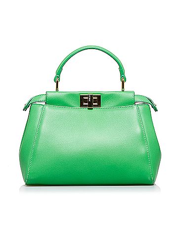 Fendi 100 Leather Green Mini Peekaboo Satchel One Size 36 off