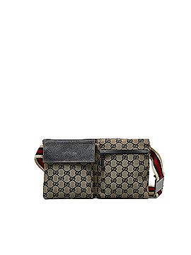 Gucci GG Canvas Web Double Pocket Belt Bag (view 1)