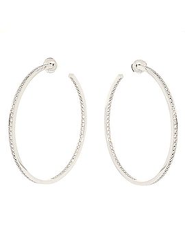 Cartier Inside Out Hoop Earrings 18K White Gold with Diamonds Large (view 1)