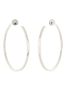 Cartier Inside Out Hoop Earrings 18K White Gold with Diamonds Large (view 2)