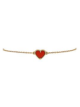 Van Cleef & Arpels Sweet Alhambra Heart Bracelet 18K Yellow Gold and Carnelian (view 1)