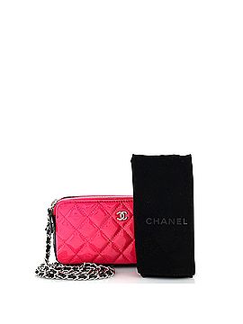 Chanel Double Zip Clutch with Chain Quilted Patent (view 2)