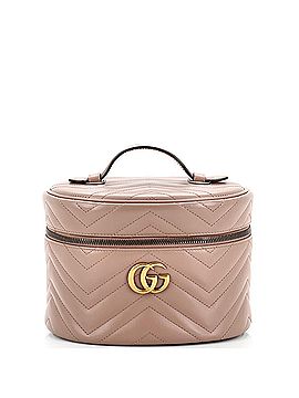 Gucci GG Marmont Top Handle Cosmetic Case Matelasse Leather Small (view 1)