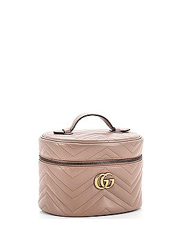 Gucci GG Marmont Top Handle Cosmetic Case Matelasse Leather Small (view 2)