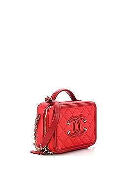 Chanel Filigree Vanity Case Quilted Caviar Small (view 2)