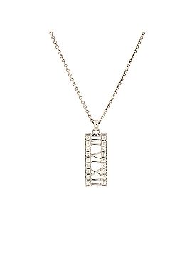 Tiffany & Co. Atlas Open Bar Pendant Necklace 18K White Gold with Diamonds (view 1)