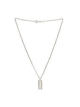 Tiffany & Co. Atlas Open Bar Pendant Necklace 18K White Gold with Diamonds (view 2)