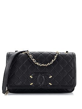 Chanel Filigree Flap Bag Quilted Caviar Medium (view 1)