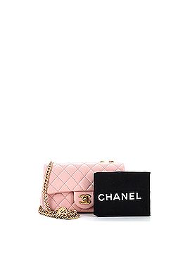 Chanel Sweet Camellia Adjustable Chain Flap Bag Quilted Lambskin Mini (view 2)