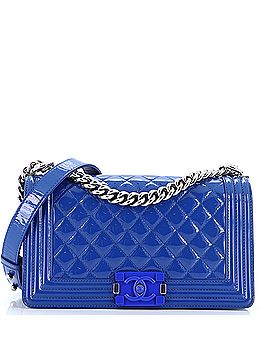 Chanel Boy Flap Bag Quilted Plexiglass Patent Old Medium (view 1)