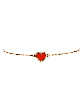 Van Cleef & Arpels Sweet Alhambra Heart Bracelet 18K Rose Gold with Carnelian (view 1)