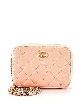 Chanel Pearl Crush Zip Around Vanity Case with Chain Quilted Lambskin Mini (view 1)