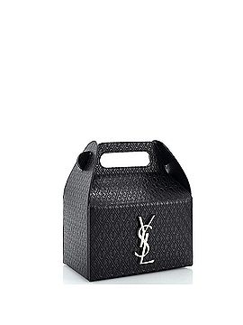 Saint Laurent Take-Away Box Bag Monogram All Over Leather (view 2)