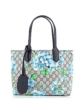 Gucci Reversible Tote (Outlet) Blooms Print GG Coated Canvas Small (view 1)
