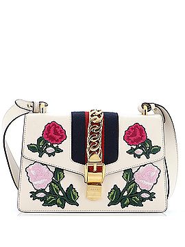 Gucci Sylvie Shoulder Bag Embroidered Leather Small (view 1)