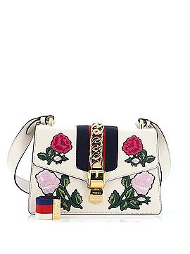 Gucci Sylvie Shoulder Bag Embroidered Leather Small (view 2)