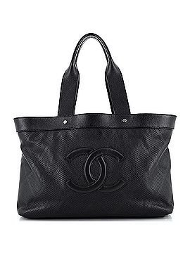 Chanel CC Tote Perforated Leather East West (view 1)