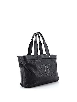 Chanel CC Tote Perforated Leather East West (view 2)
