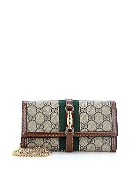 Gucci Jackie 1961 Continental Chain Wallet GG Coated Canvas (view 1)