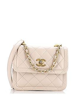 Chanel Button on Top Flap Bag Quilted Goatskin Small (view 1)