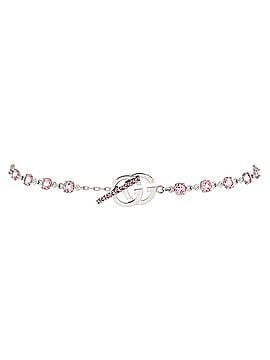 Gucci GG Running Chain Toggle Bracelet 18K White Gold and Pink Topaz (view 1)