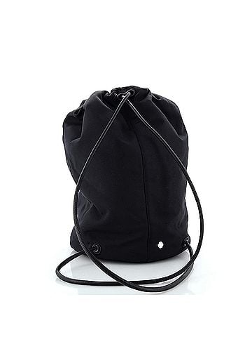 The Row 100 Nylon Black Sporty Drawstring Backpack Nylon Medium