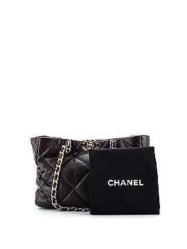 Chanel 19 Shopping Bag Quilted Leather East West (view 2)