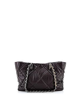 Chanel 19 Shopping Bag Quilted Leather East West (view 2)