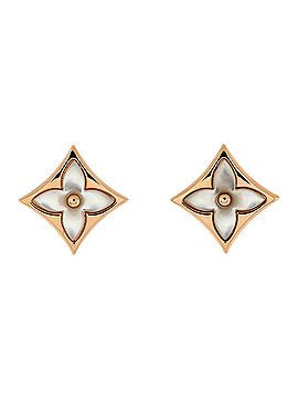 Louis Vuitton Color Blossom Sun Star Stud Earrings 18K Rose Gold with Mother of Pearl (view 1)