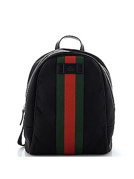 Gucci Web Zip Backpack (Outlet) Techno Canvas Medium (view 1)