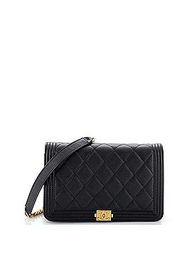 Chanel Boy Wallet on Chain Quilted Caviar (view 1)