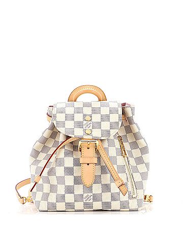 Louis vuitton best sale white checkered backpack