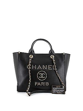 Chanel Deauville Tote Studded Caviar Small (view 2)