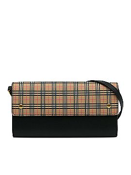Burberry House Check Small Scale Wallet On Strap (view 1)
