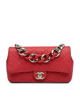 Chanel Quilted Lambskin Bicolor Resin Chain Flap (view 1)