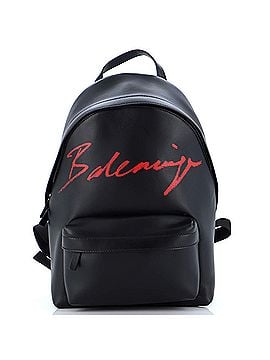 Balenciaga Everyday Script Logo Backpack Leather (view 1)