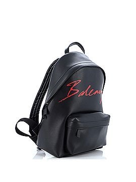 Balenciaga Everyday Script Logo Backpack Leather (view 2)