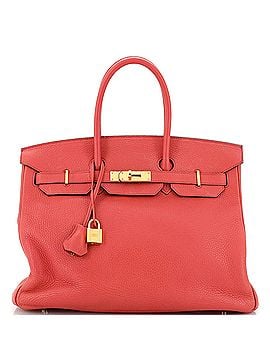 Hermès Birkin Handbag Red Clemence with Gold Hardware 35 (view 1)